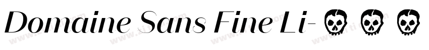 Domaine Sans Fine Li字体转换